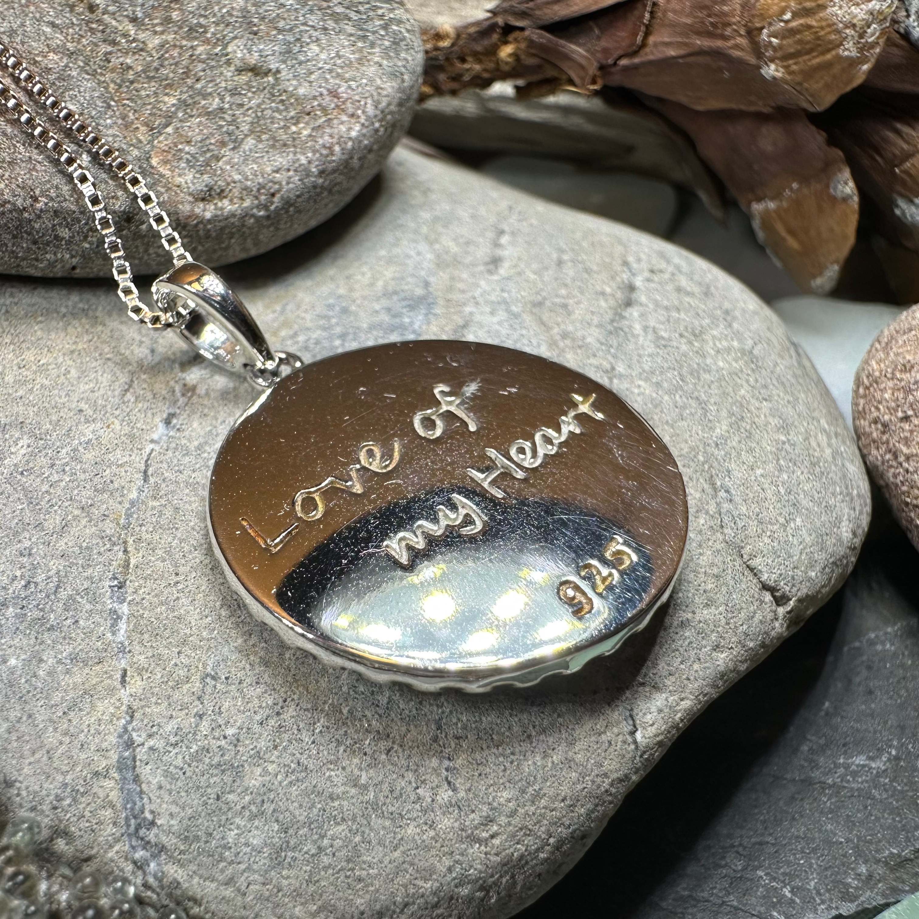 Irish Gaelic Gra Mo Chroi Necklace in Sterling Silver