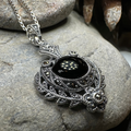Vintage Onyx Celtic Necklace