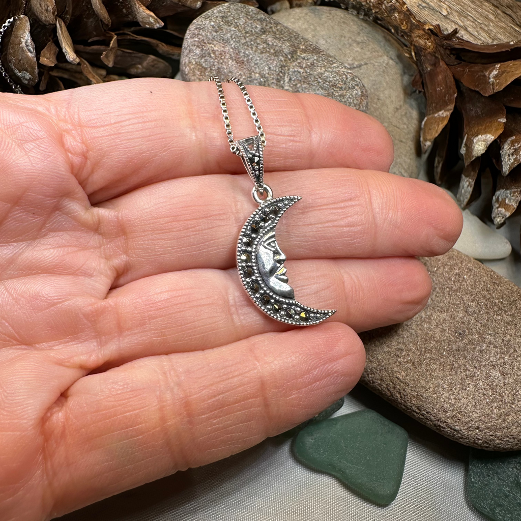 Marcasite Moon Dreamer Necklace