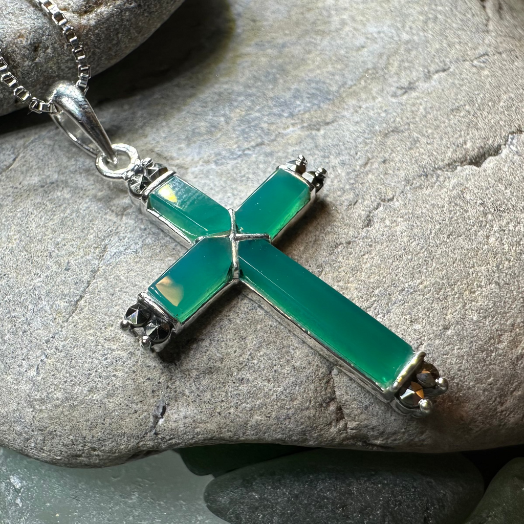 Marcasite Celtic Cross Necklace