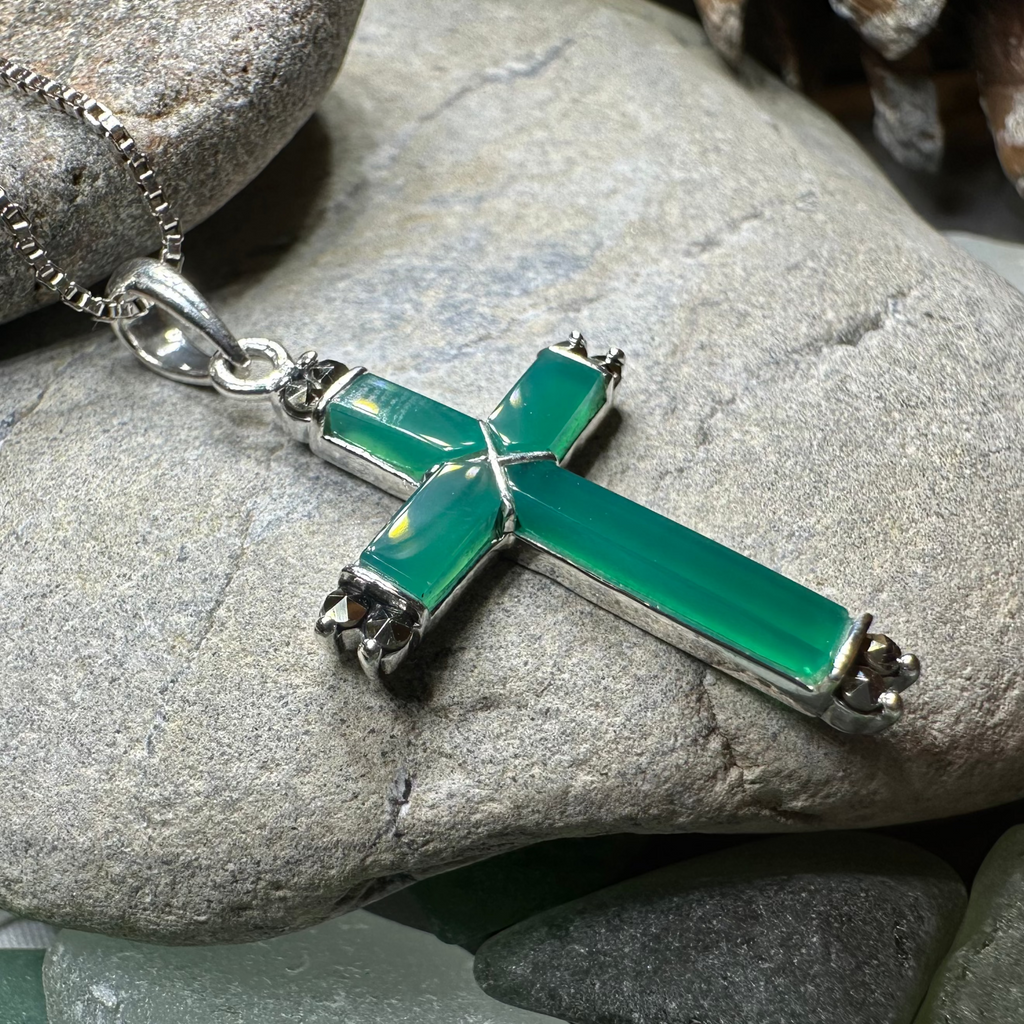 Marcasite Celtic Cross Necklace