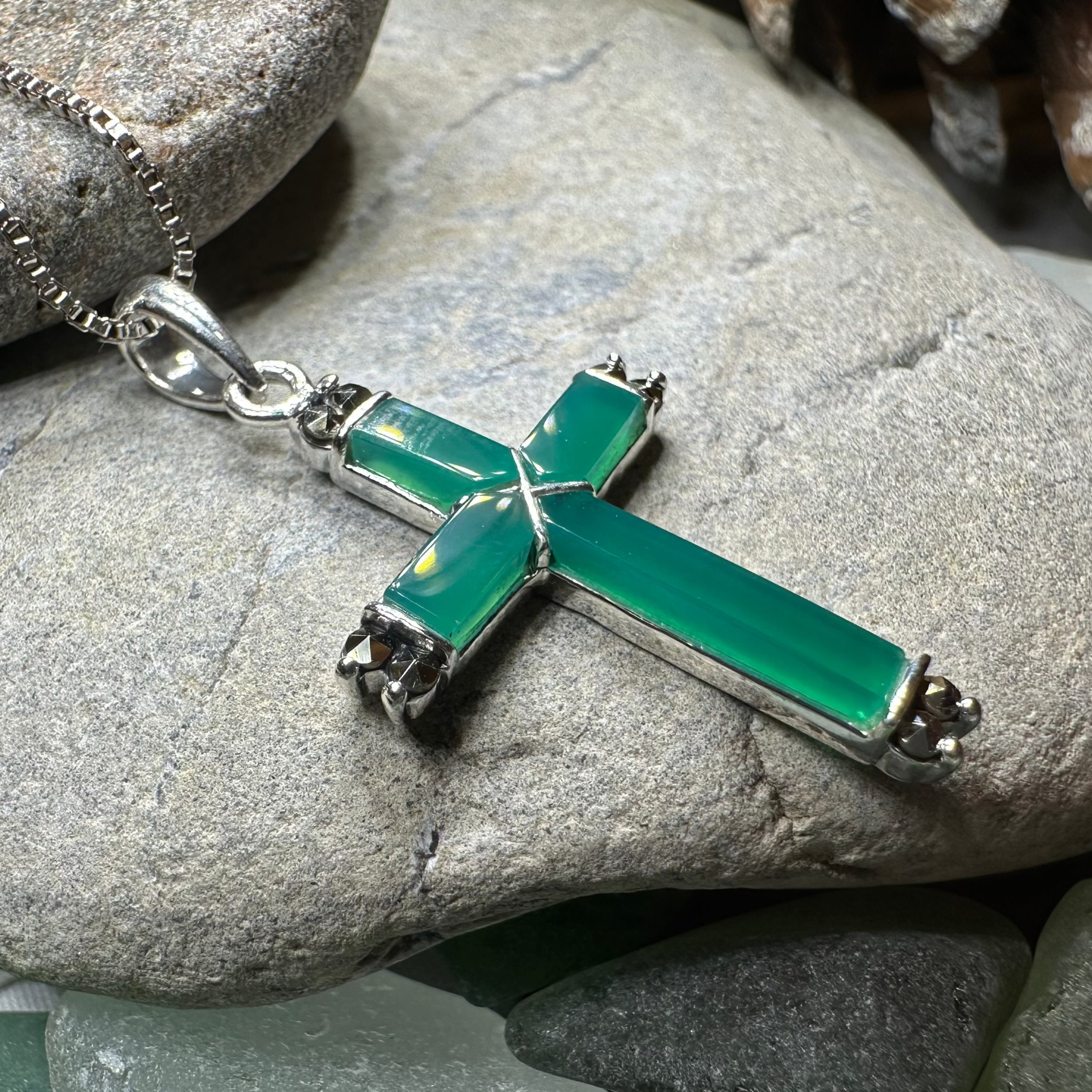Marcasite Celtic Cross Necklace