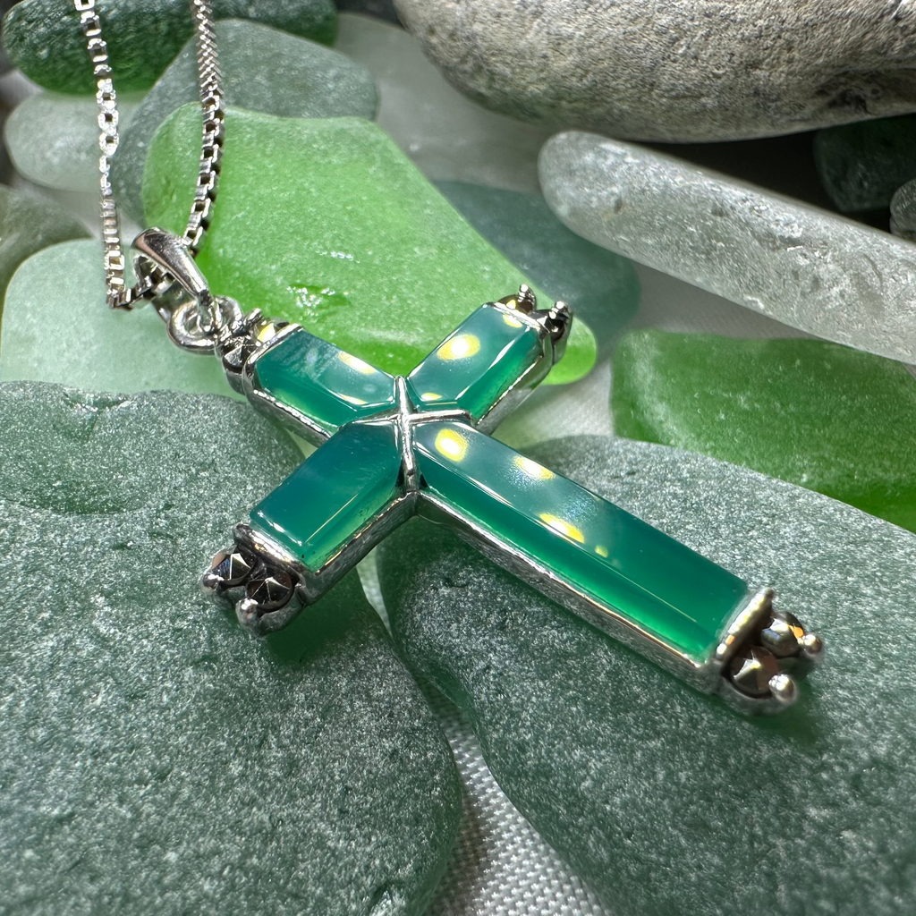 Marcasite Celtic Cross Necklace
