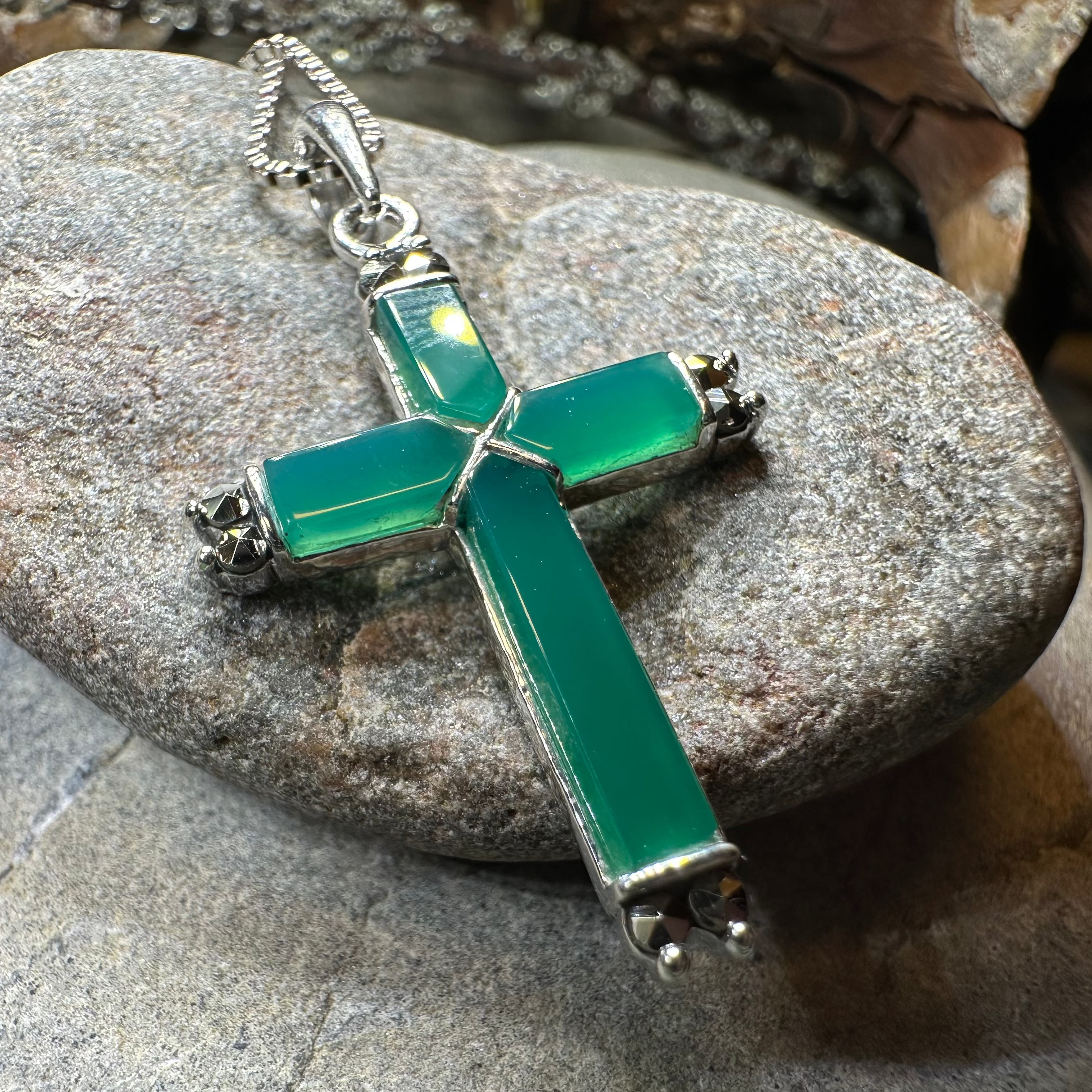 Marcasite Celtic Cross Necklace