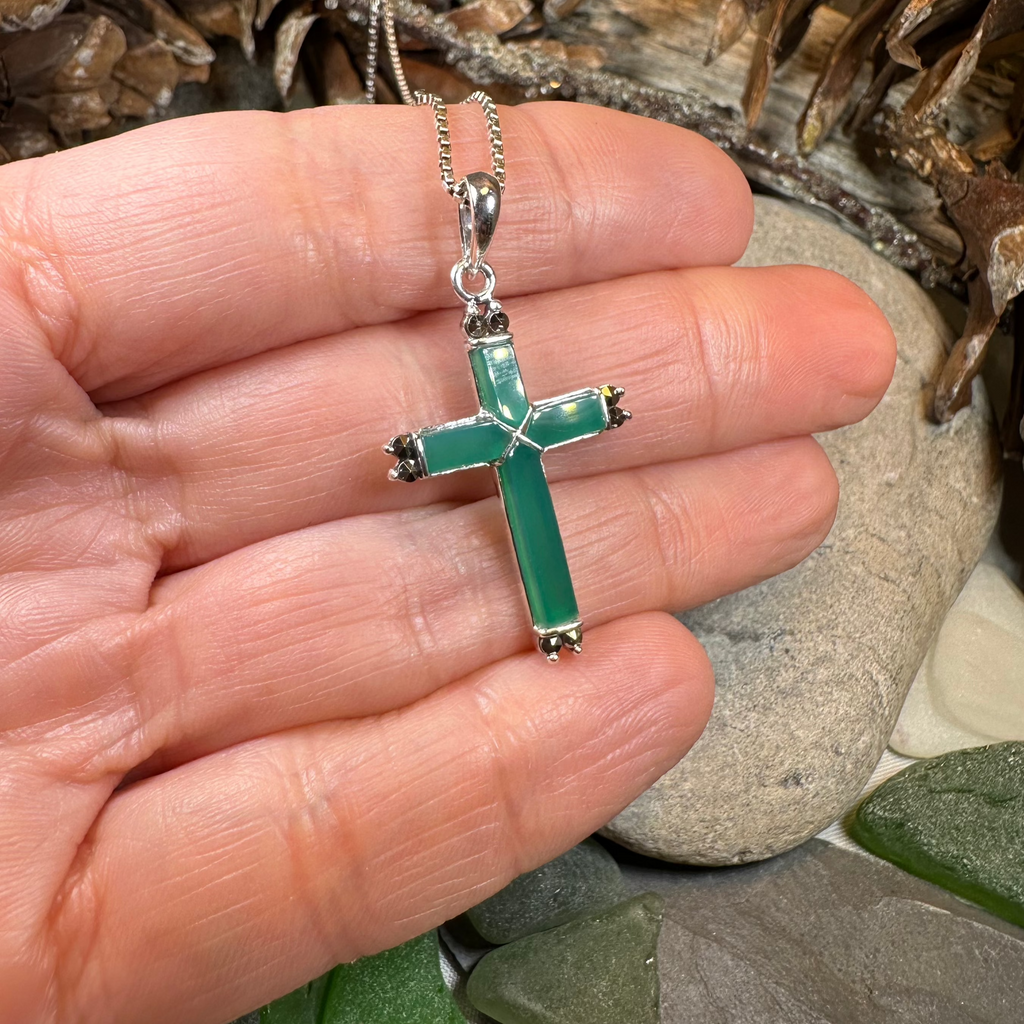 Marcasite Celtic Cross Necklace