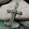 Brenna Marcasite Cross Necklace