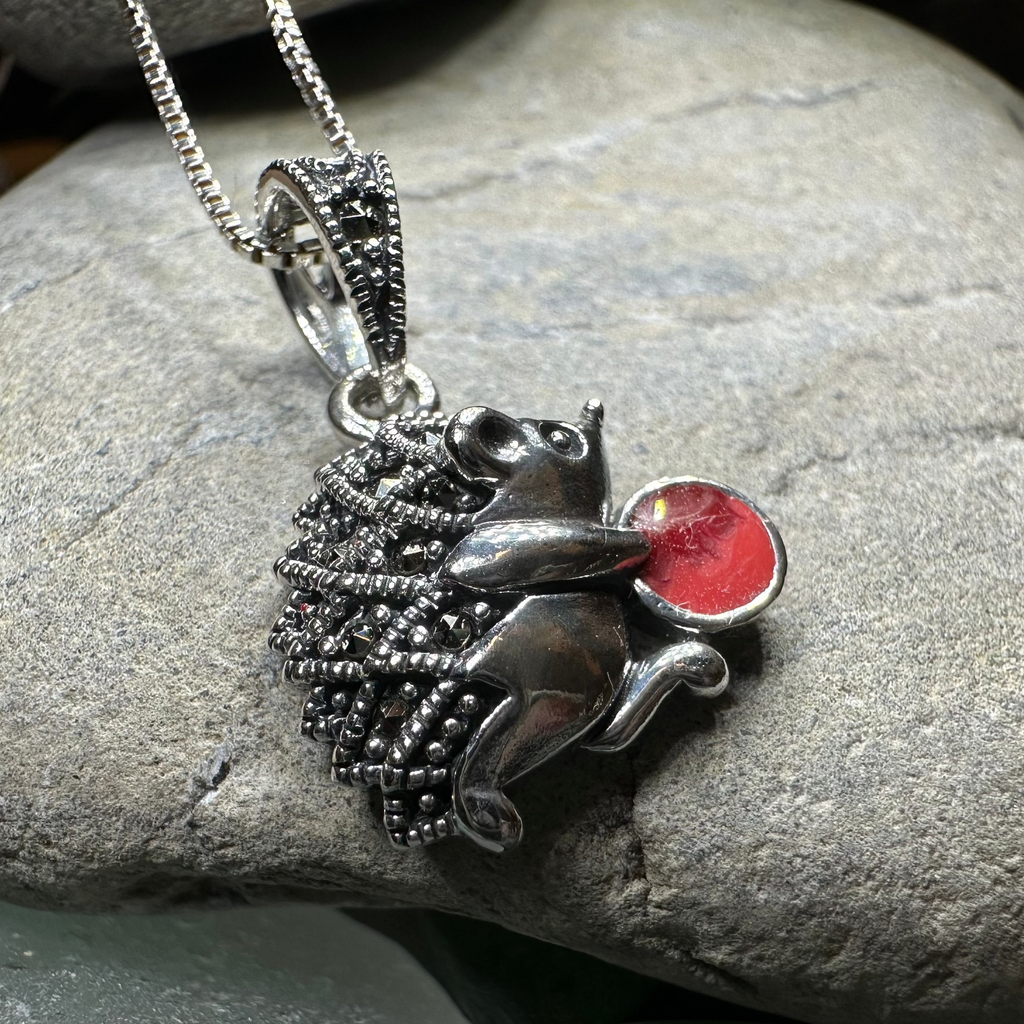 Frolicking Hedgehog Necklace