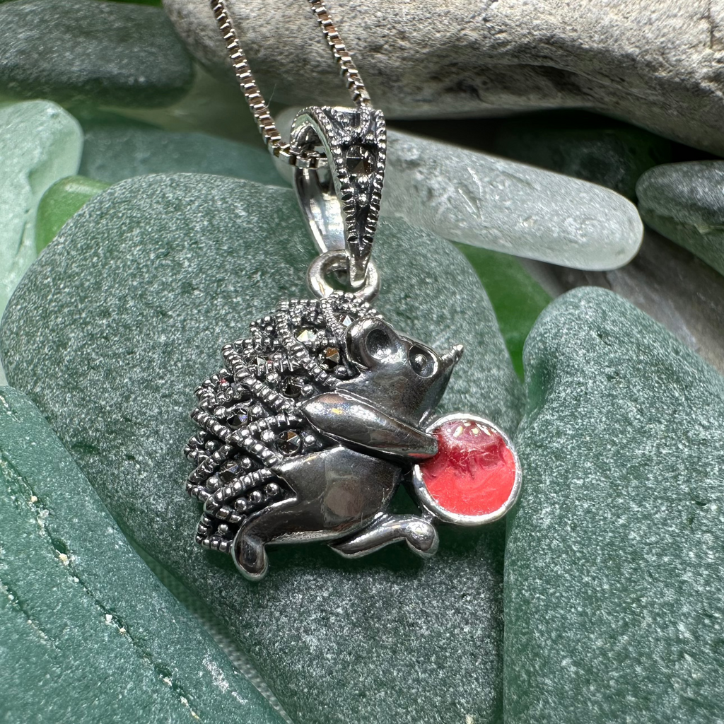 Frolicking Hedgehog Necklace