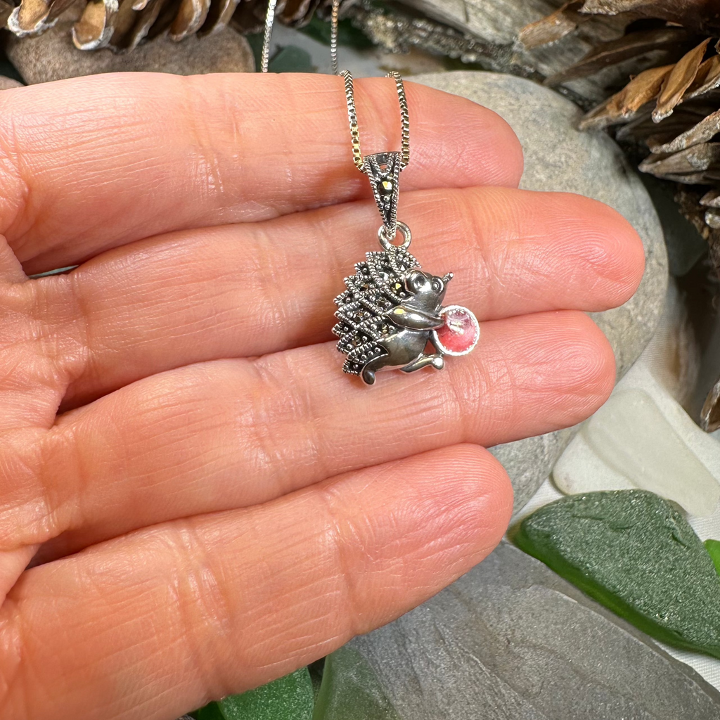 Frolicking Hedgehog Necklace