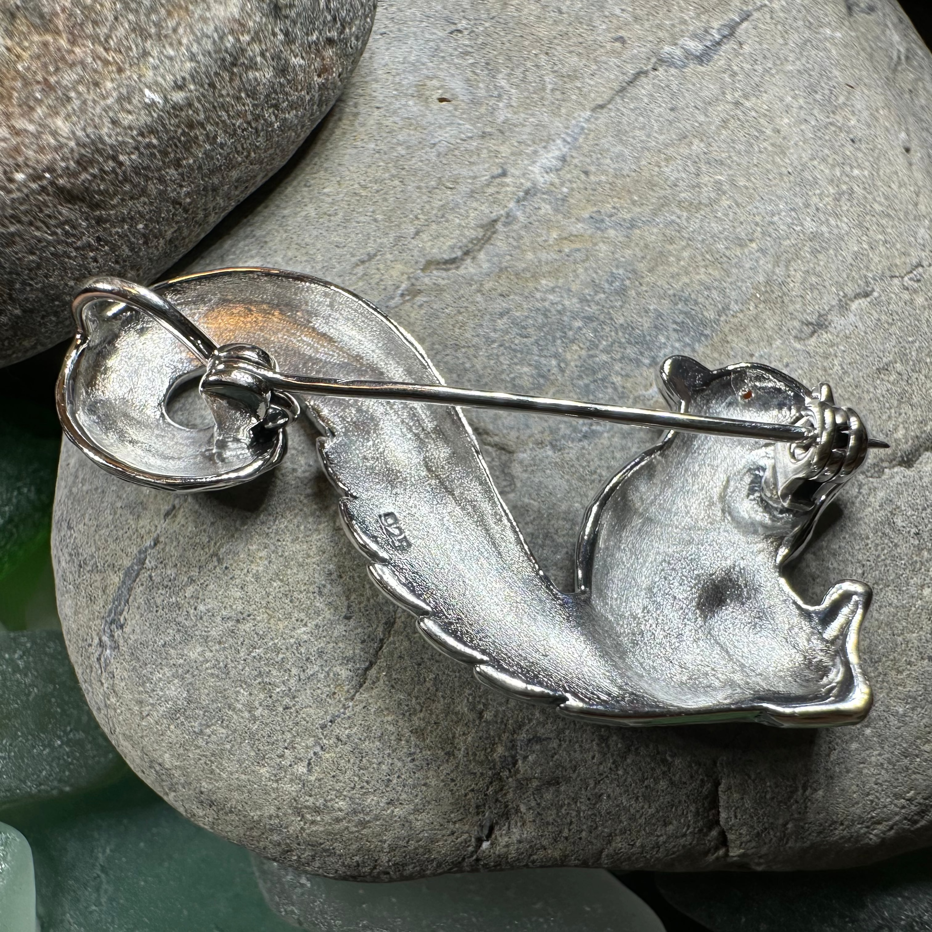 Sparkling Marcasite Squirrel Brooch