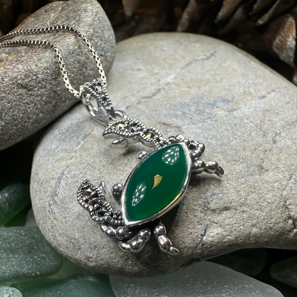 Green Seas Crab Necklace