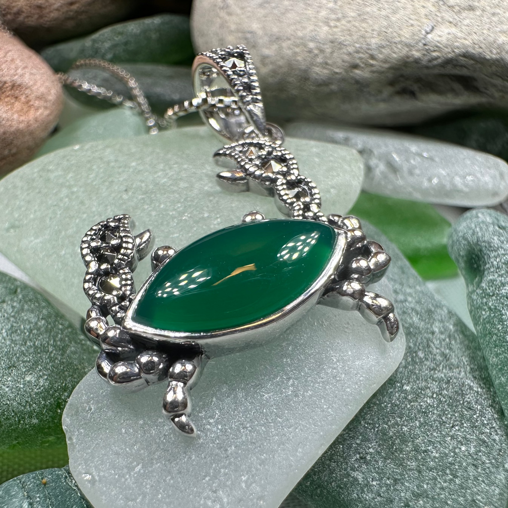 Green Seas Crab Necklace