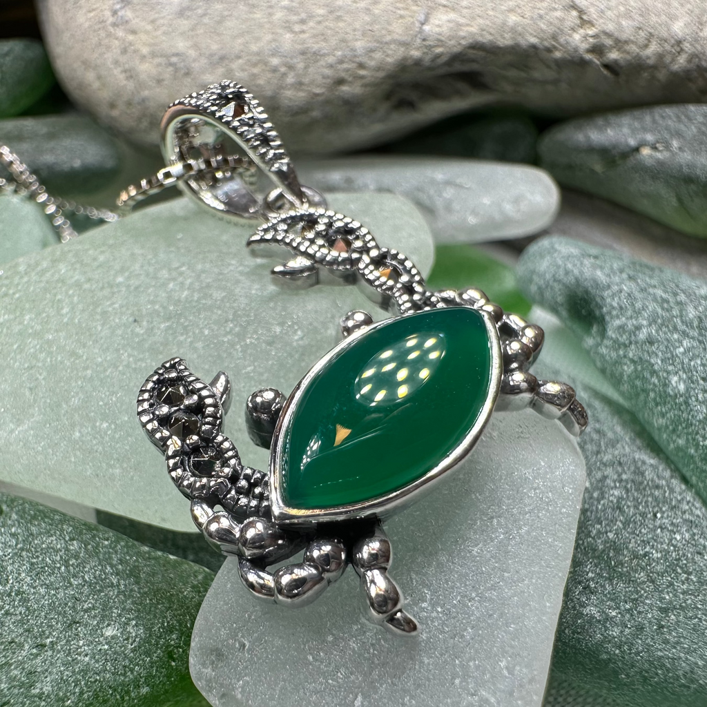 Green Seas Crab Necklace
