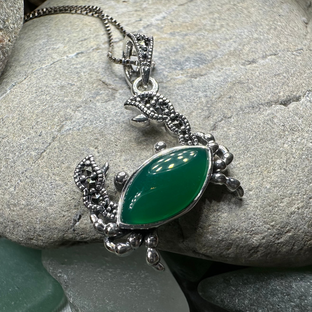 Green Seas Crab Necklace