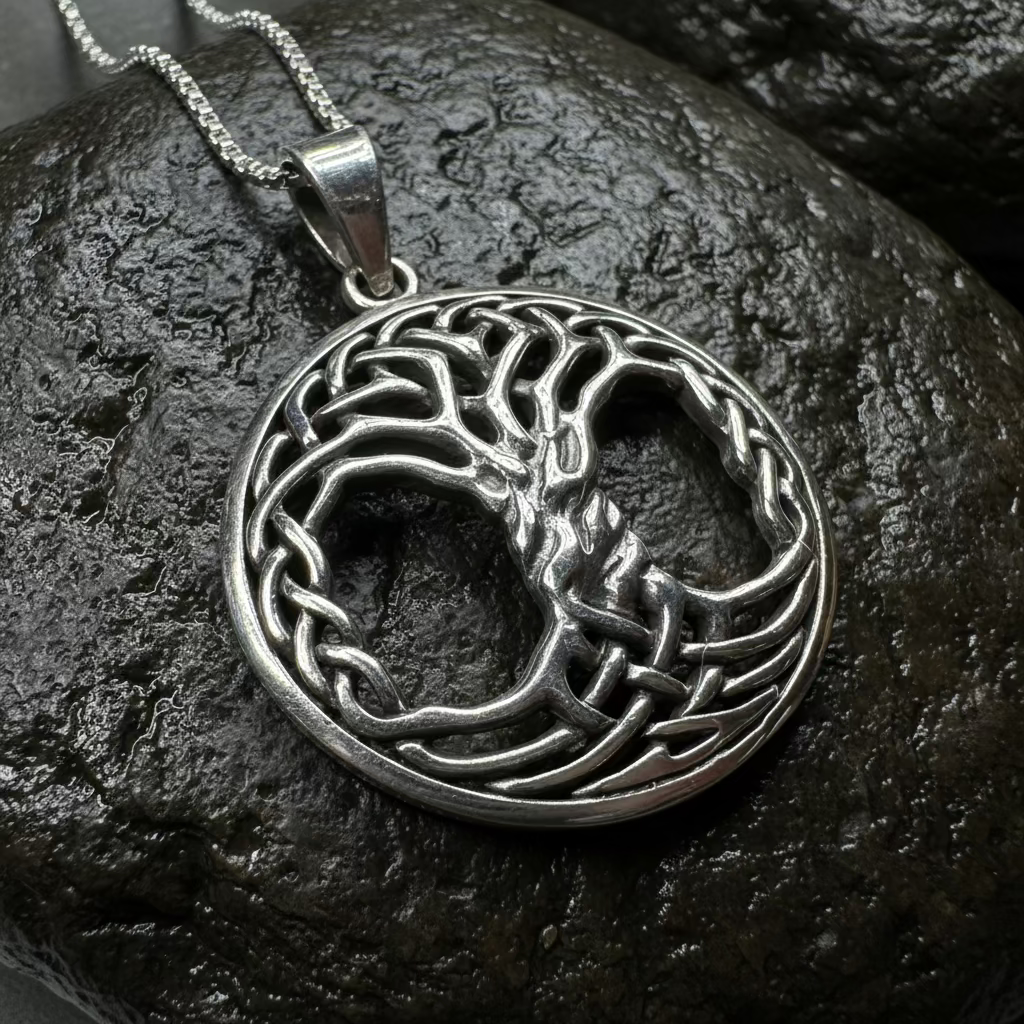 Aubrey Tree of Life Necklace in Sterling Silver