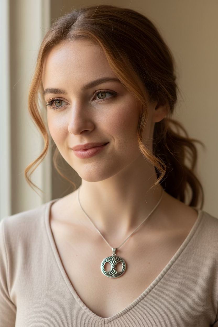 Aubrey Tree of Life Necklace in Sterling Silver
