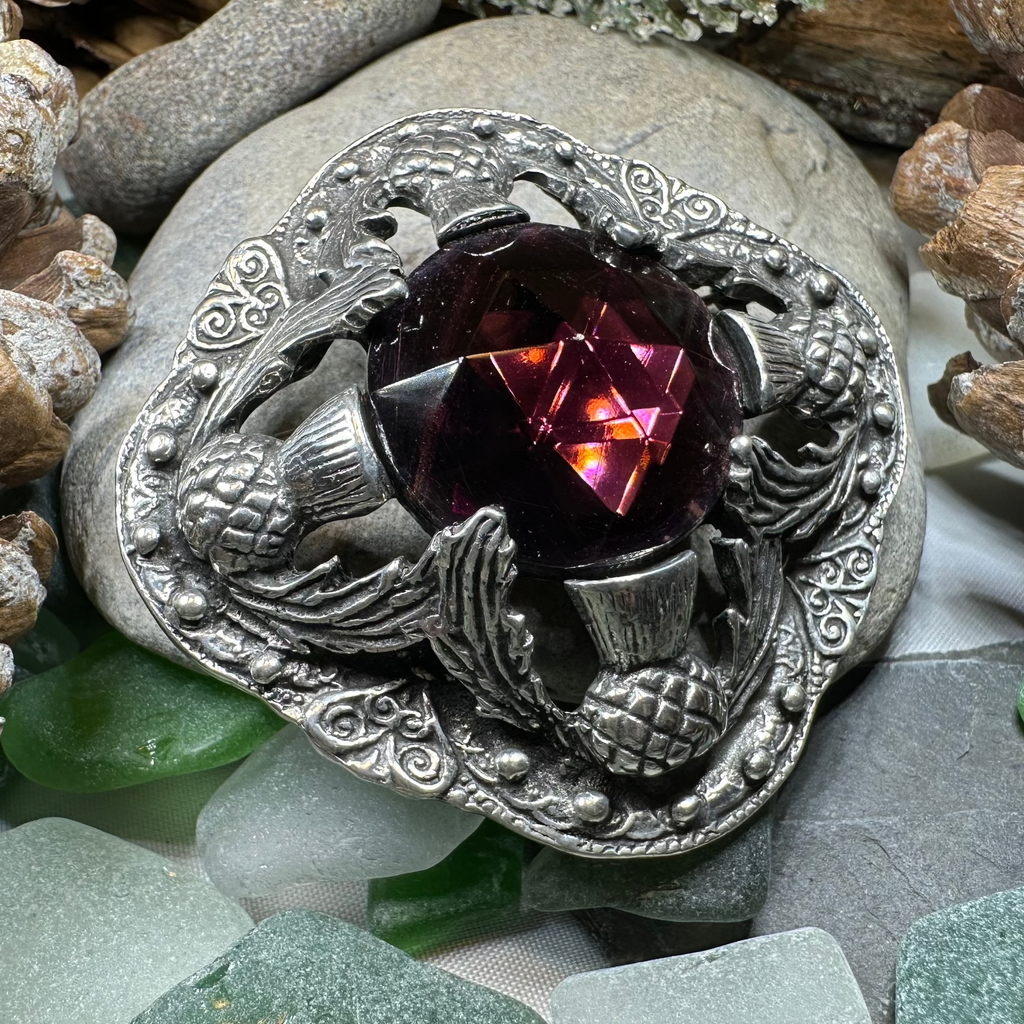 Royal Scottish Thistle Brooch - Handmade in Scotland