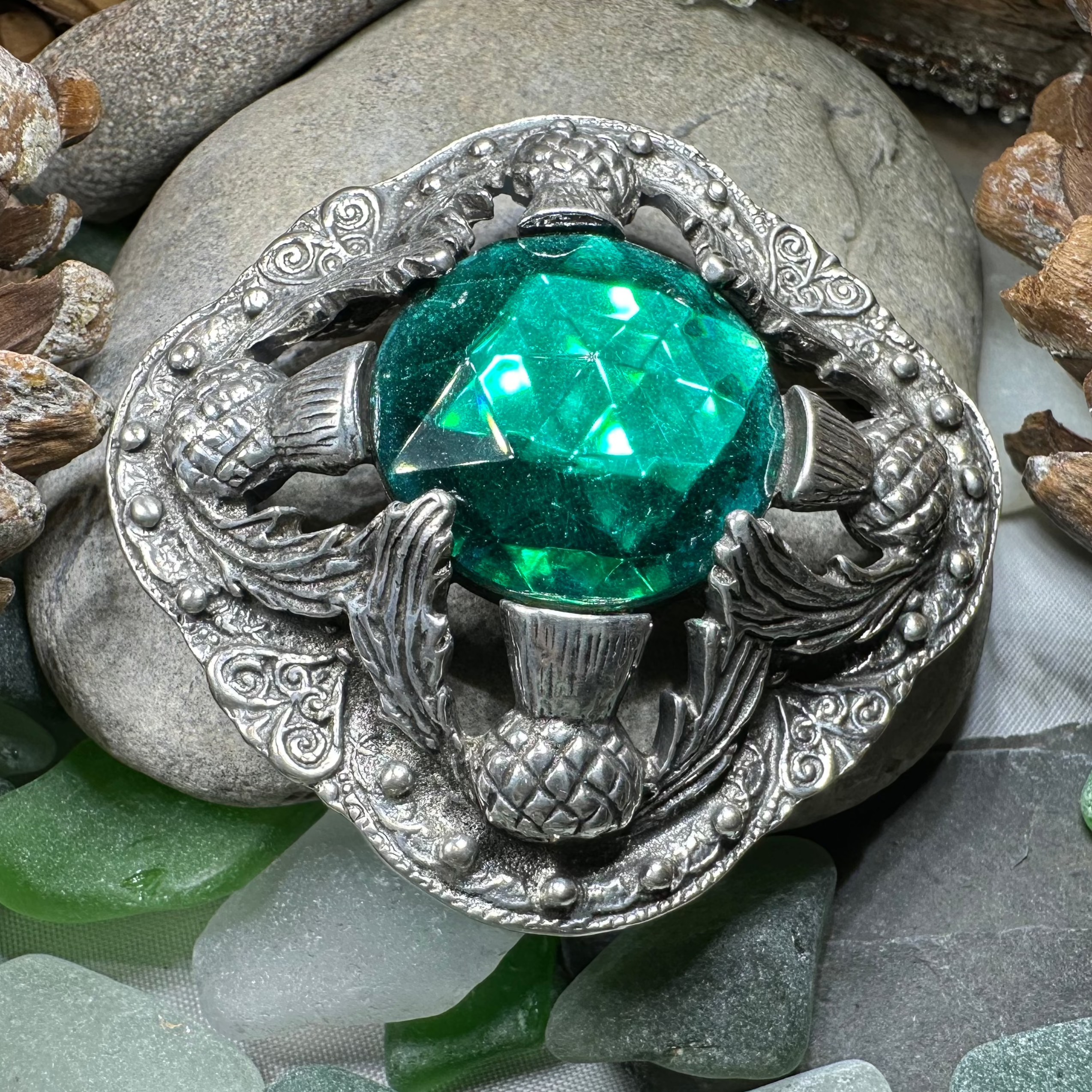 Royal Scottish Thistle Brooch - Handmade in Scotland