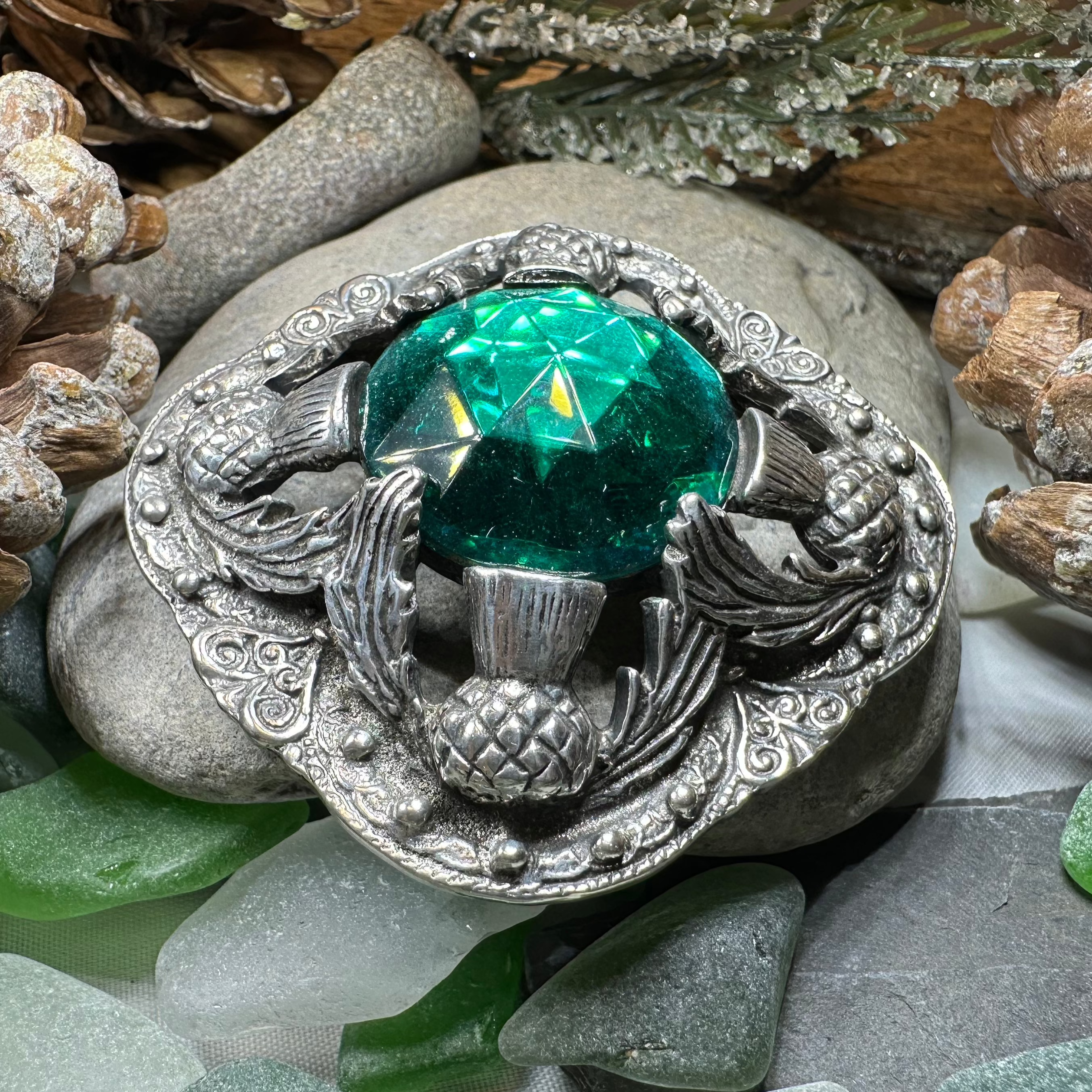Royal Scottish Thistle Brooch - Handmade in Scotland