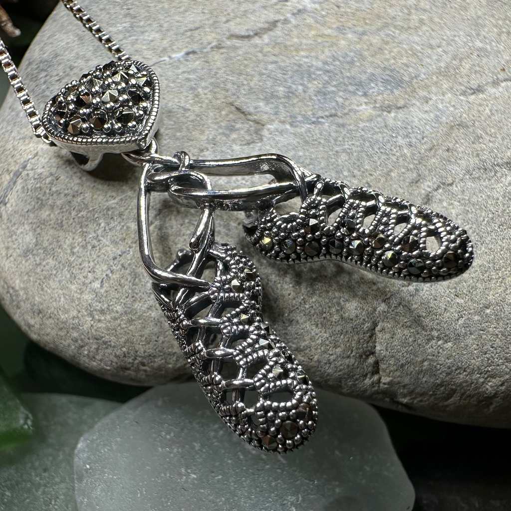 Marcasite Ghillies Irish Dance Necklace