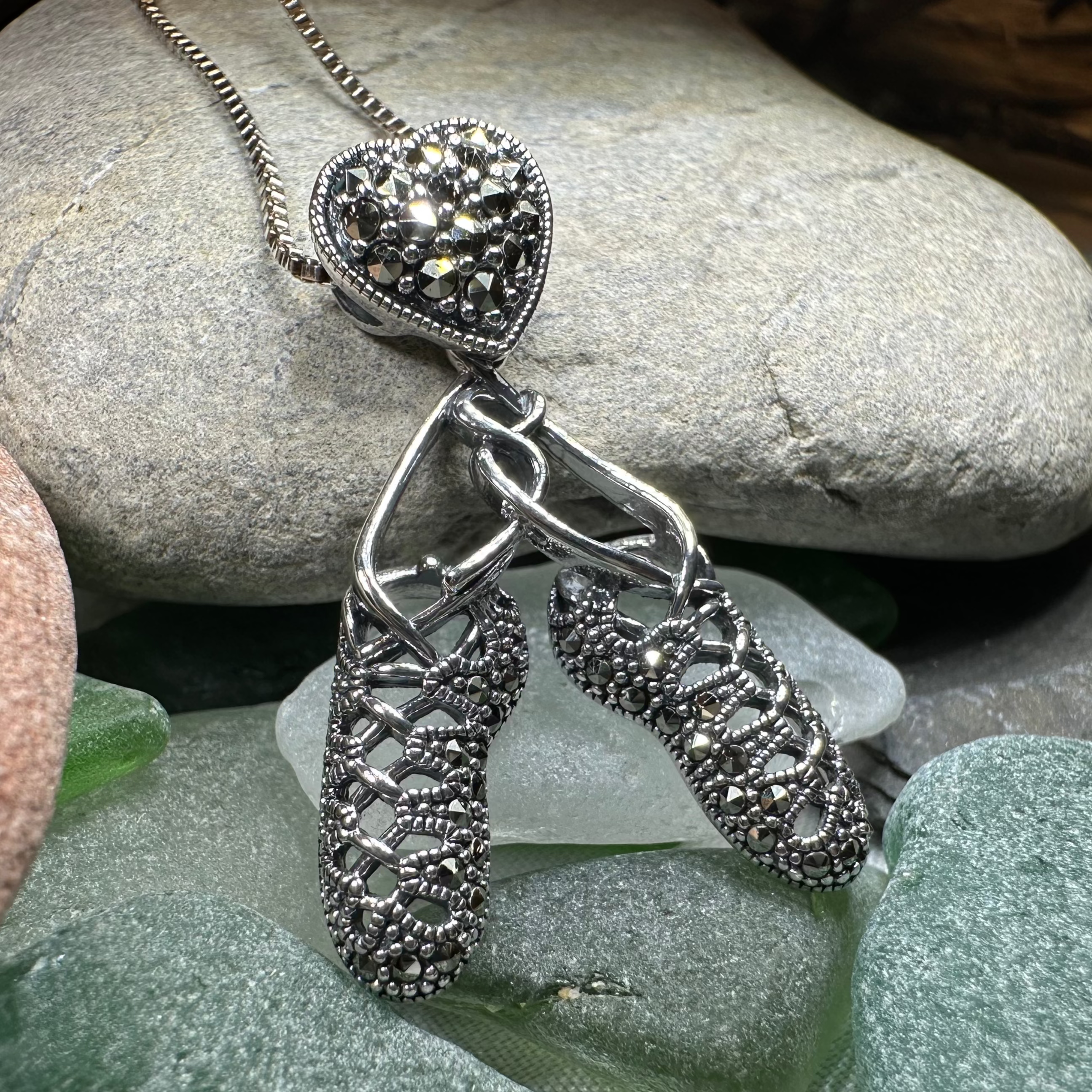 Marcasite Ghillies Irish Dance Necklace