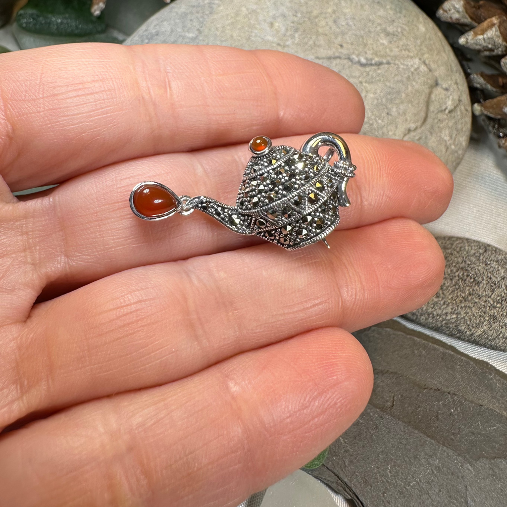 Spot of Tea Teapot Brooch