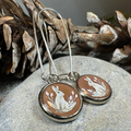 Spring Blossom Rabbit Art Earrings