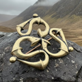 Bronze Roman Triquetra Brooch - Bronze Historical Reproduction Pin
