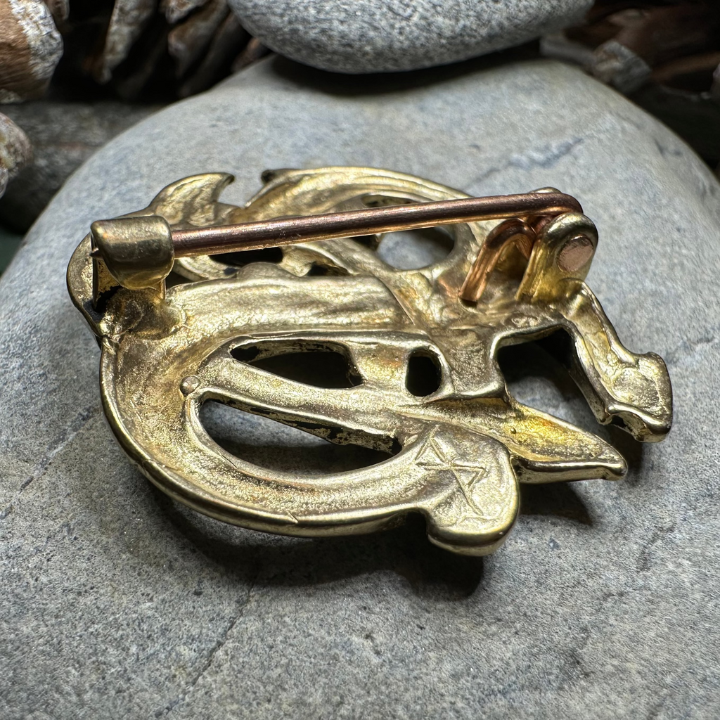Bronze Viking Dragon Brooch - Bronze Historical Reproduction Pin
