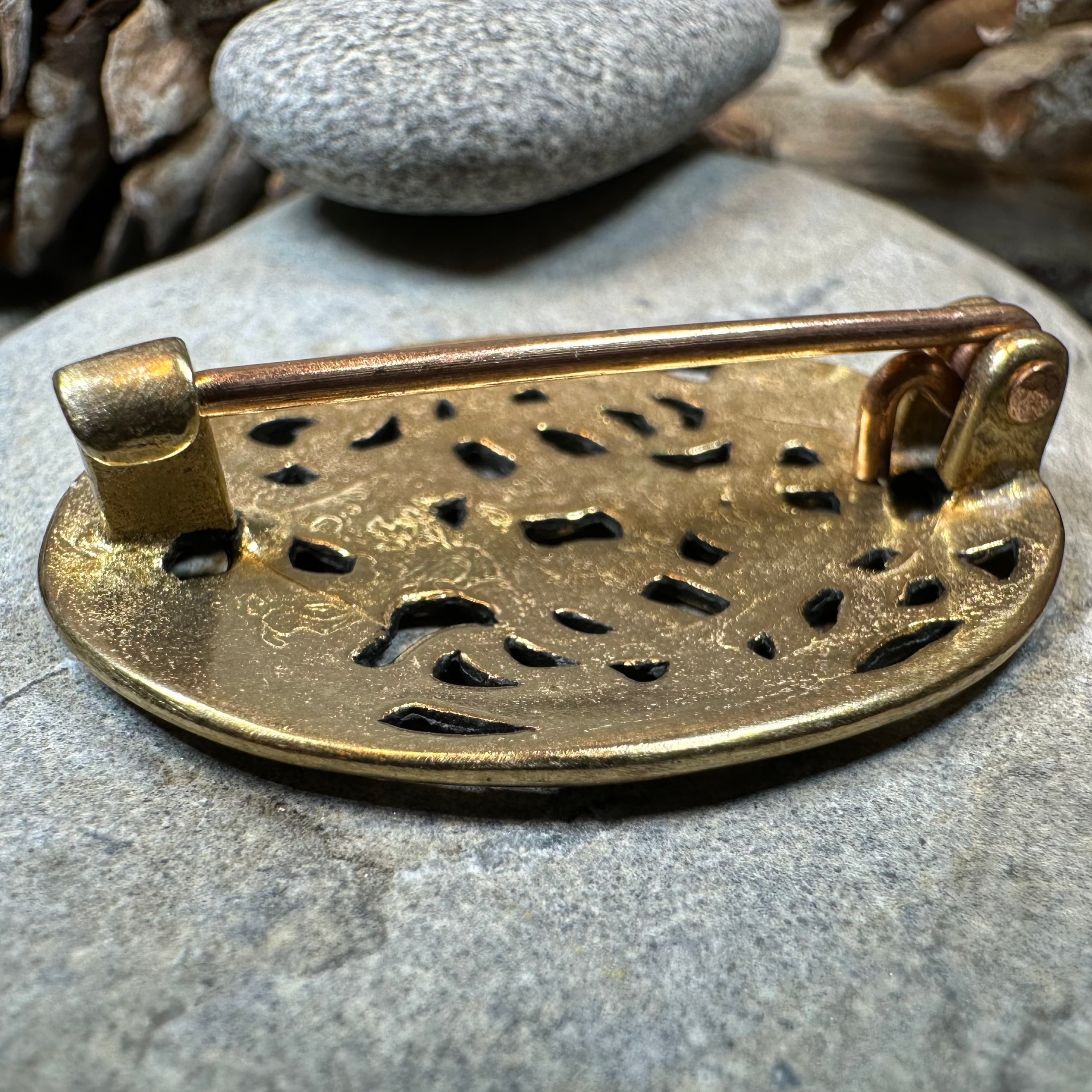 Bronze Atli Viking Brooch - Bronze Historical Reproduction Pin