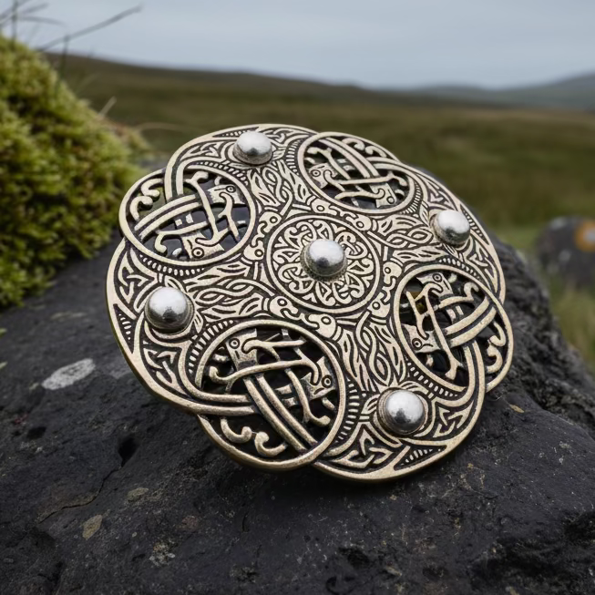 Anglo Saxon Galloway Brooch - Bronze Historical Reproduction Pin