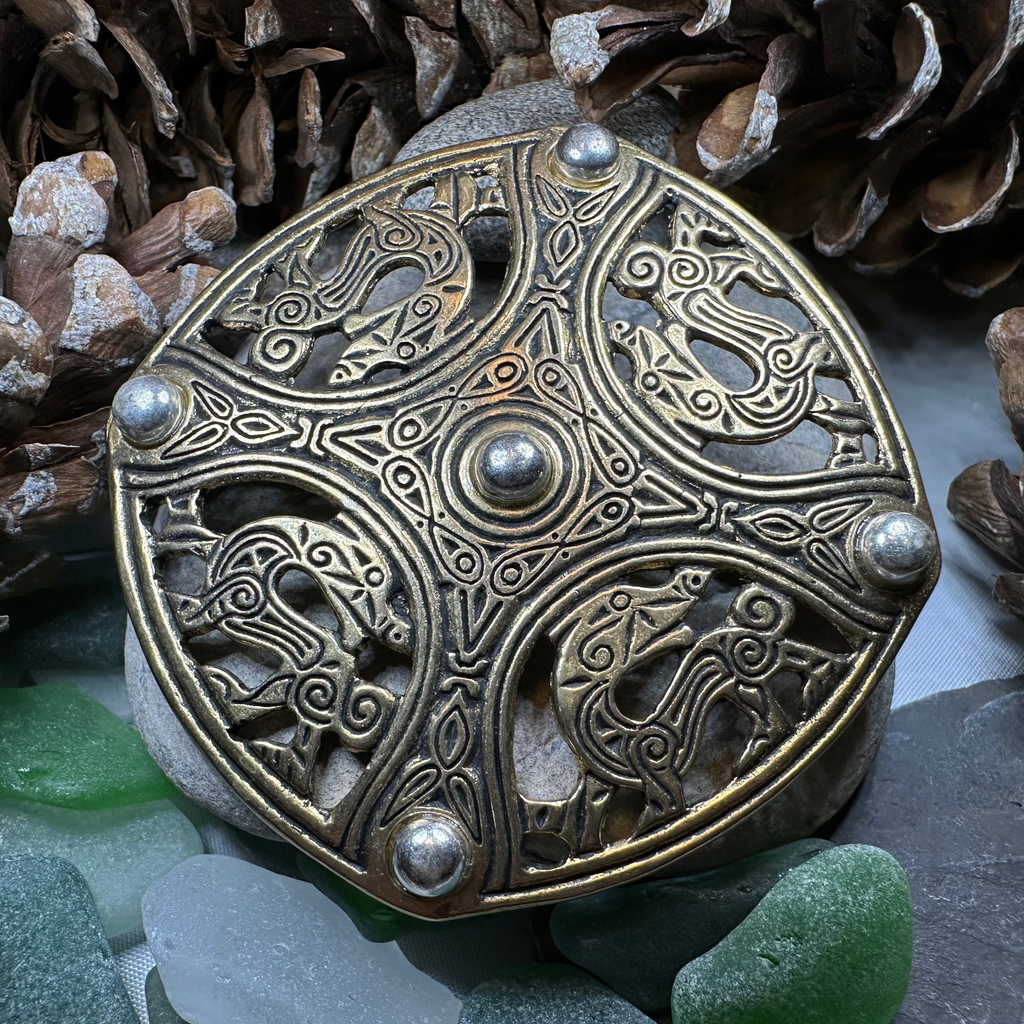 Large Anglo Saxon Flintshire Brooch - Bronze Historical Reproduction Pin