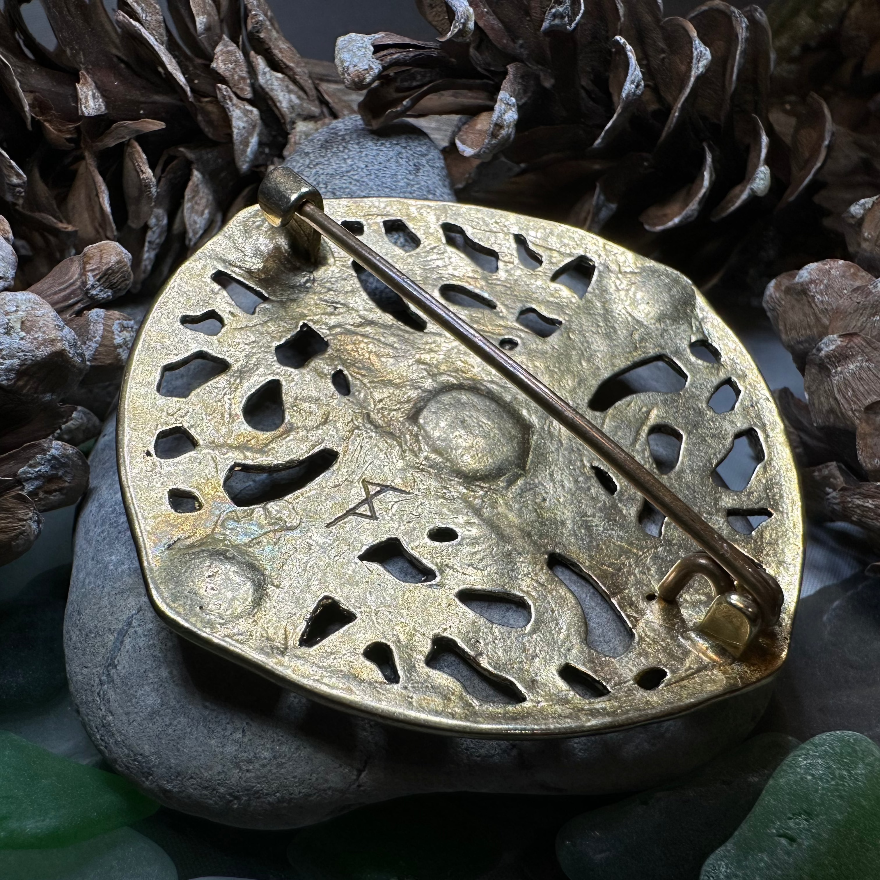 Large Anglo Saxon Flintshire Brooch - Bronze Historical Reproduction Pin
