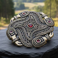 Merovingian Red Bird Brooch - Bronze Historical Reproduction Pin