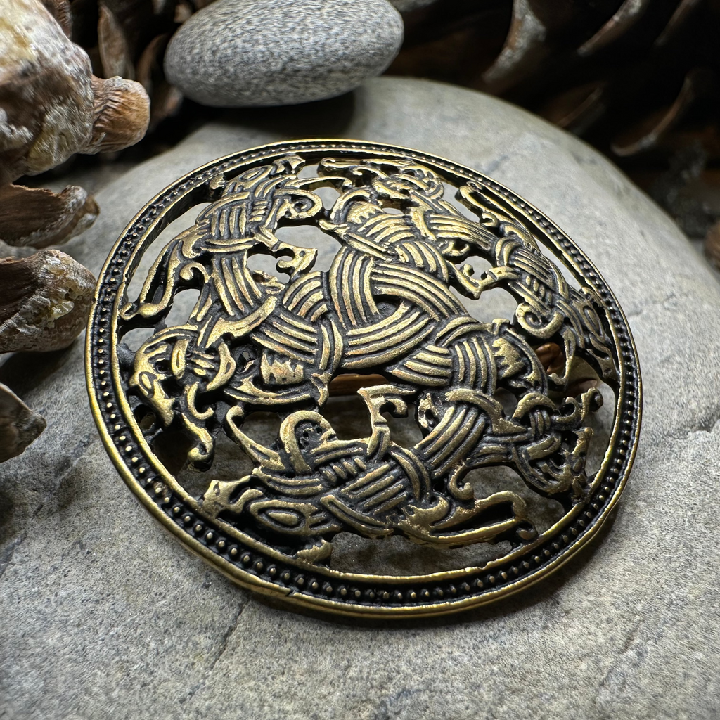 Ringerike Viking Brooch - Bronze Historical Reproduction Pin
