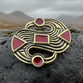 Medieval Merovingian S-Brooch - Bronze Historical Reproduction Pin