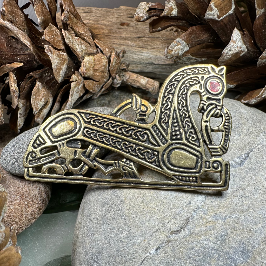 Bronze Viking Horse Brooch