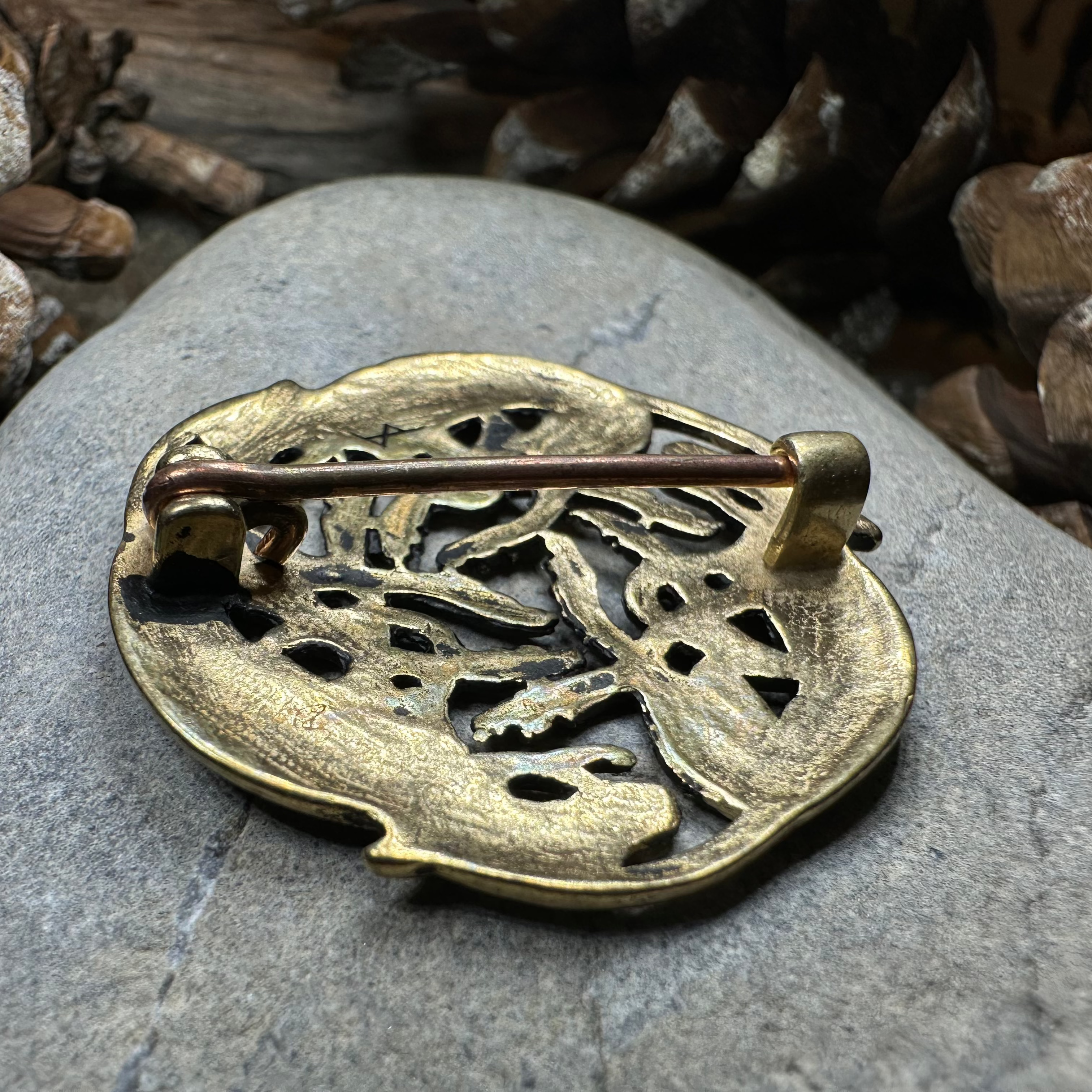 Hunting Hounds Celtic Brooch
