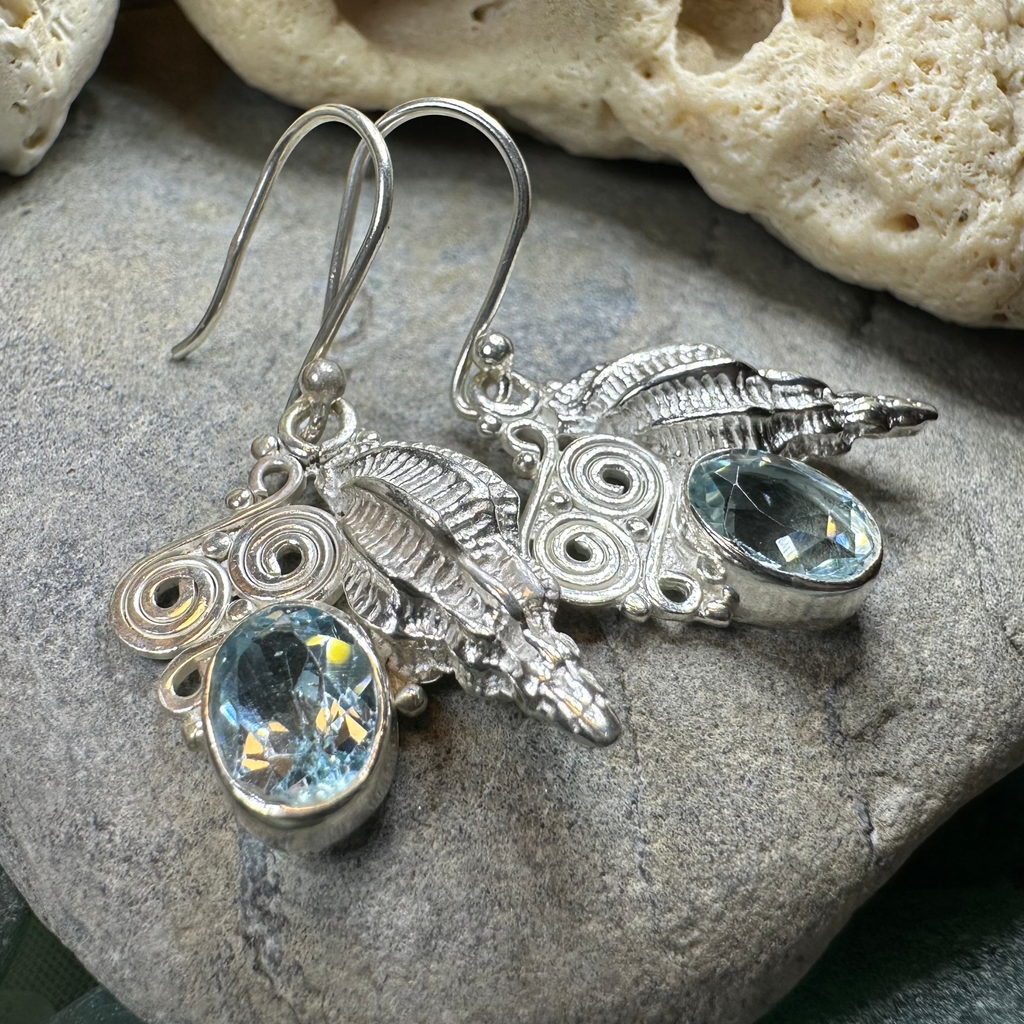 Blue Ocean Shell Earrings