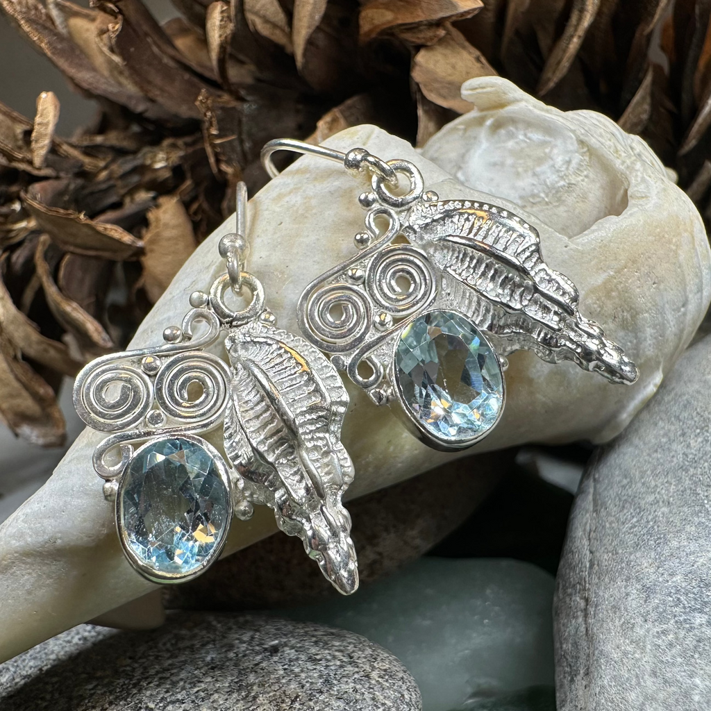 Blue Ocean Shell Earrings