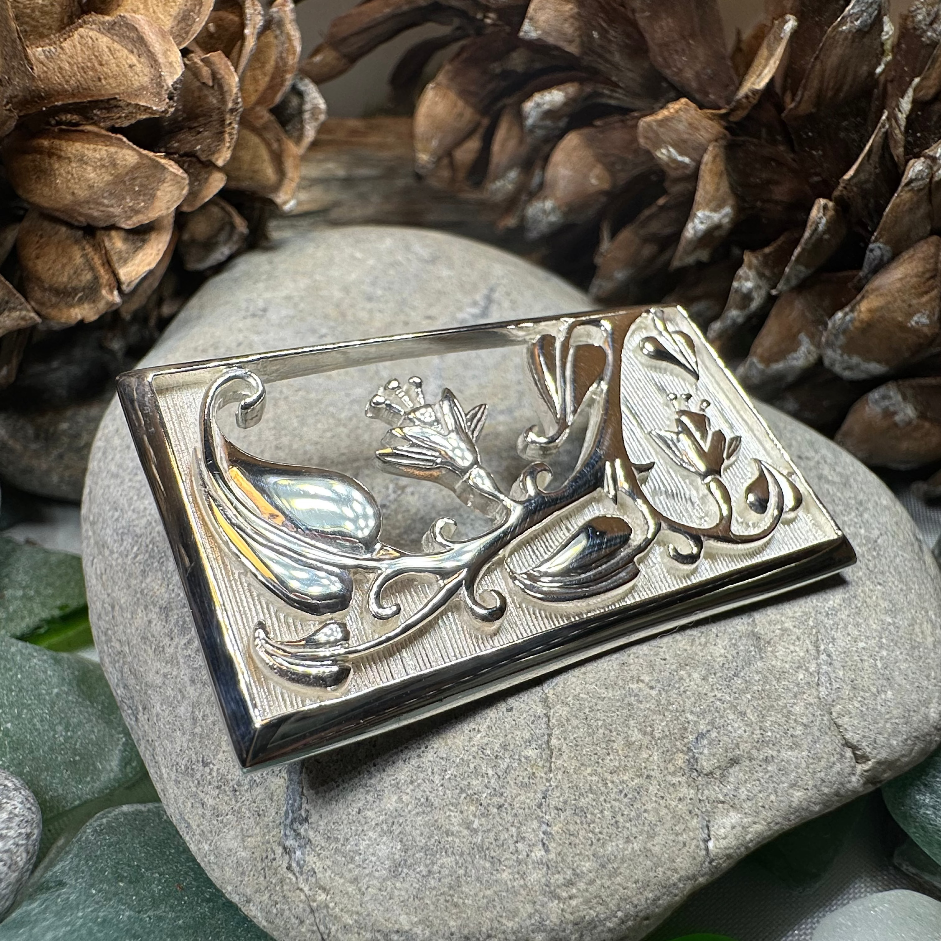 Scottish Highland Fields Bluebell Brooch - Handmade in Scotland