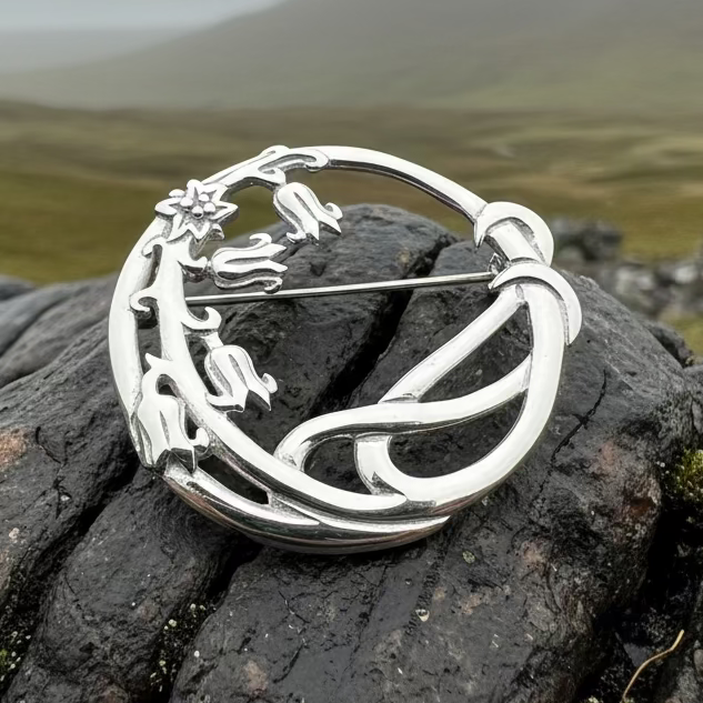 Scottish Highland Dream Bluebell Brooch - Handmade in Scotland