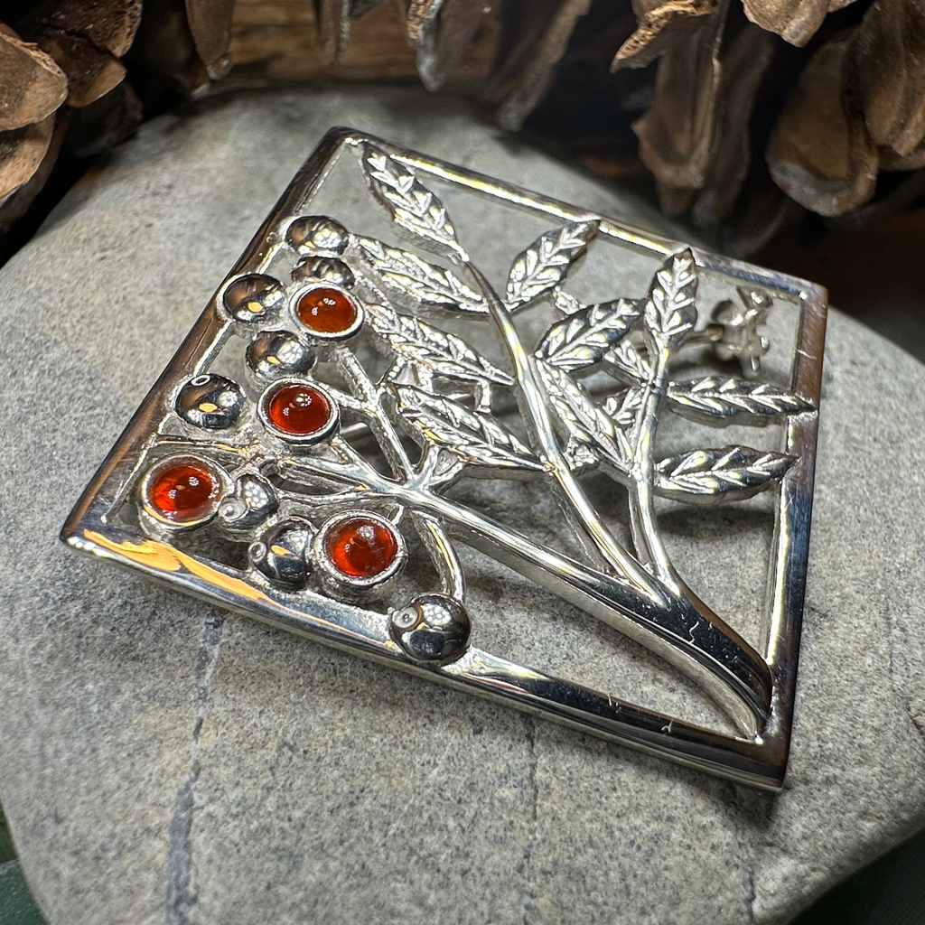 Scottish Rowan Tree of Life Brooch - Handmade in Scotland