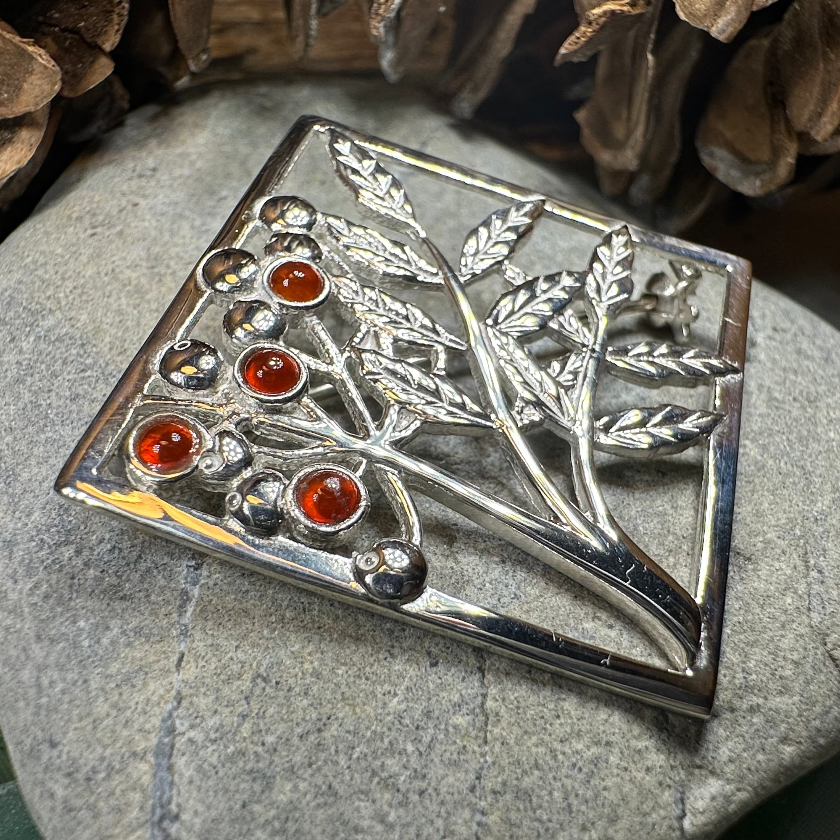 Scottish Rowan Tree of Life Brooch - Handmade in Scotland