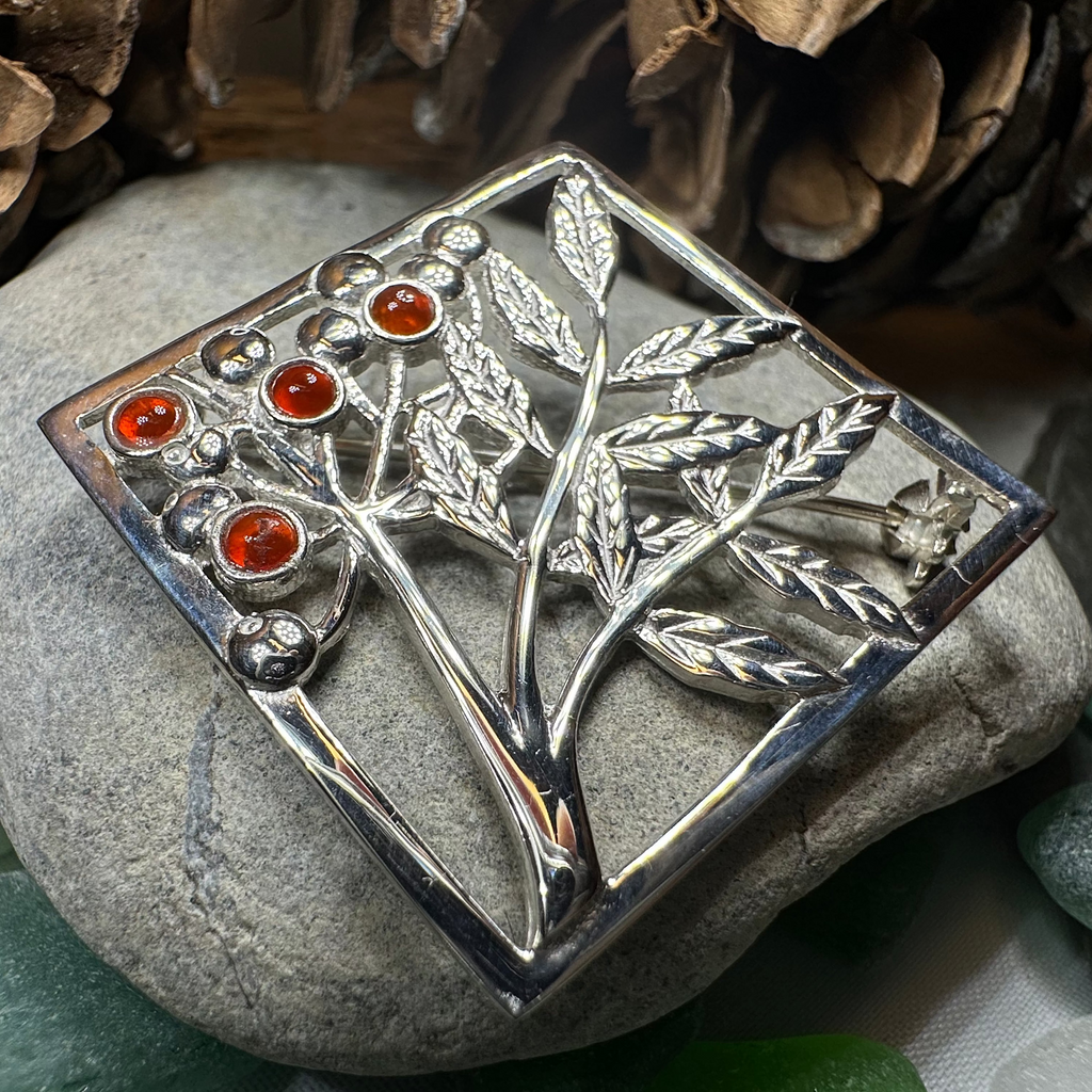 Scottish Rowan Tree of Life Brooch - Handmade in Scotland
