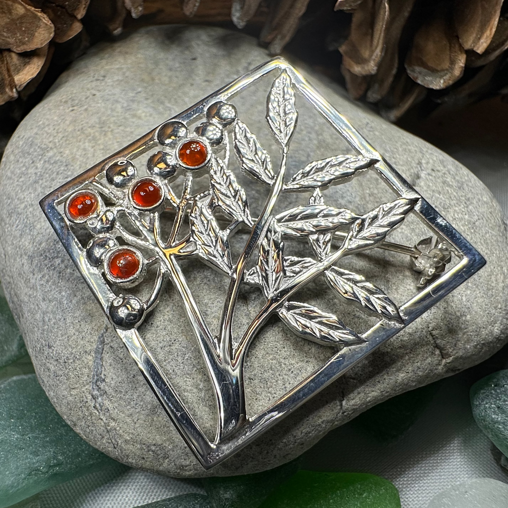 Scottish Rowan Tree of Life Brooch - Handmade in Scotland