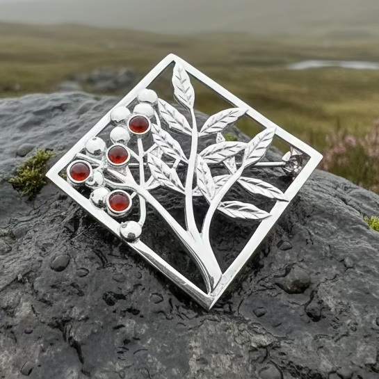 Scottish Rowan Tree of Life Brooch - Handmade in Scotland