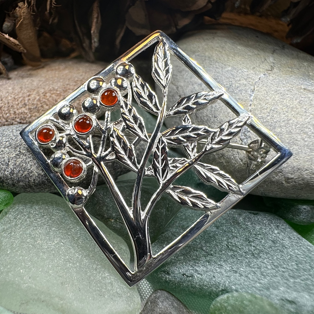 Scottish Rowan Tree of Life Brooch - Handmade in Scotland