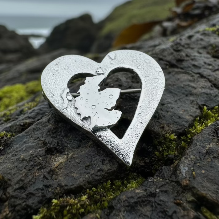 Scotland Forever Sterling Silver Brooch - Handmade in Scotland