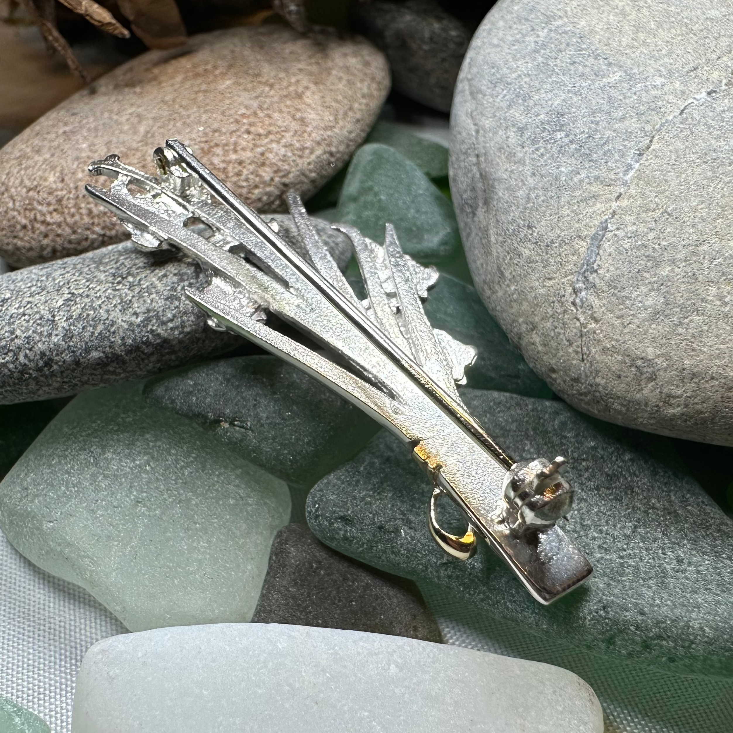 Sterling Silver Scottish Bluebell Posey Brooch - Handmade in Scotland